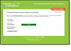Creating your password Creating your password